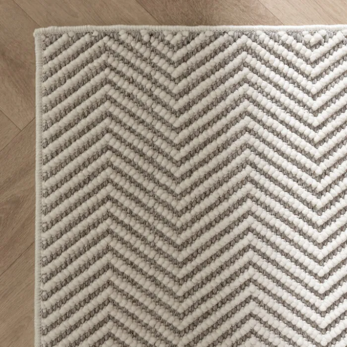 Nachhaltiger Teppich - Lorre Lines Creme Grau
