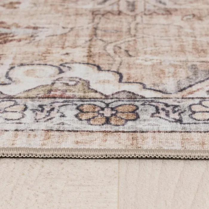 Orientteppich Rund - Leyla Medaillon Taupe