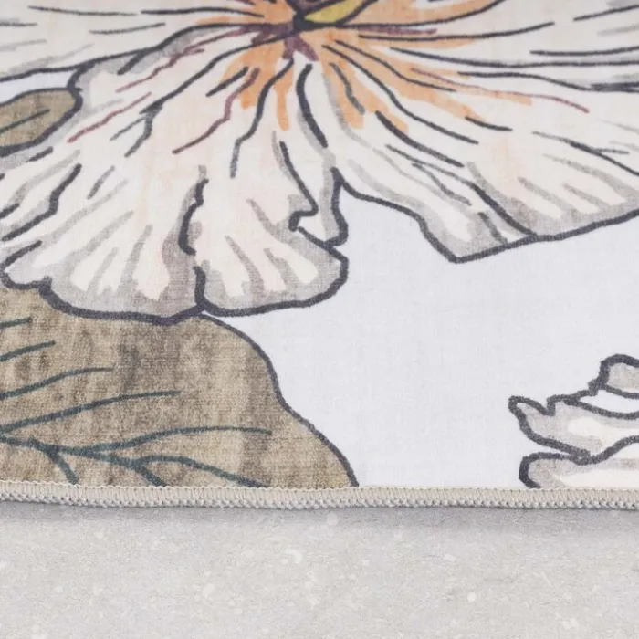 Outdoor Teppich Blumen - Poppy Creme