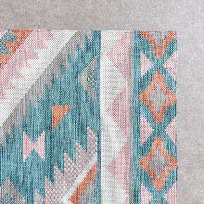 Outdoor Teppich Boho - Vedra Aztec Blau