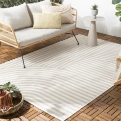 Outdoor Teppich - Capri Curves Beige Creme