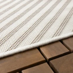 Outdoor Teppich - Capri Lines Beige Creme