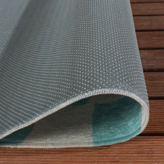Outdoor-Teppich - Oasis Leaves Blau Rot