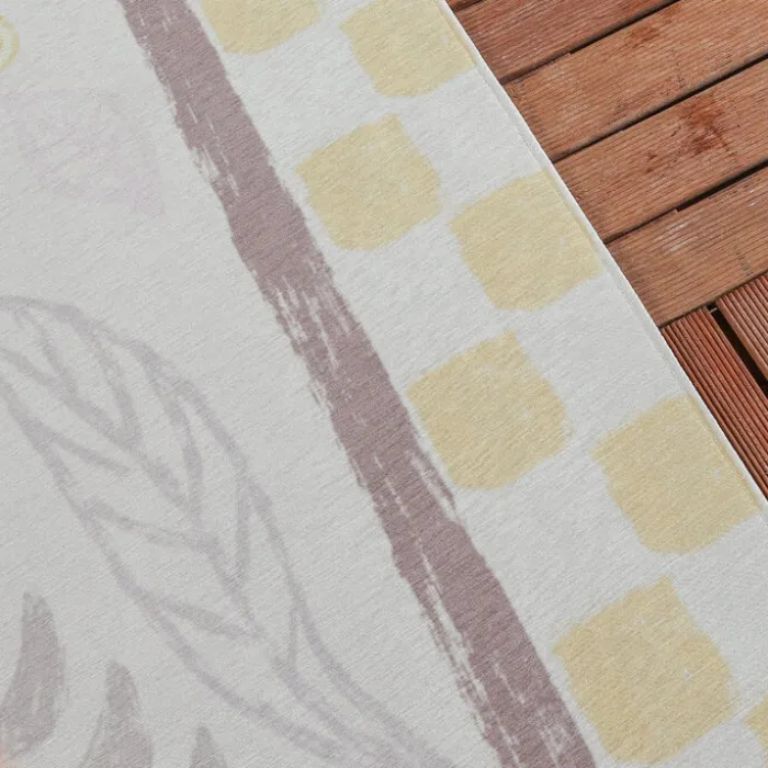 Outdoor-Teppich - Oasis Leaves Gelb Lila