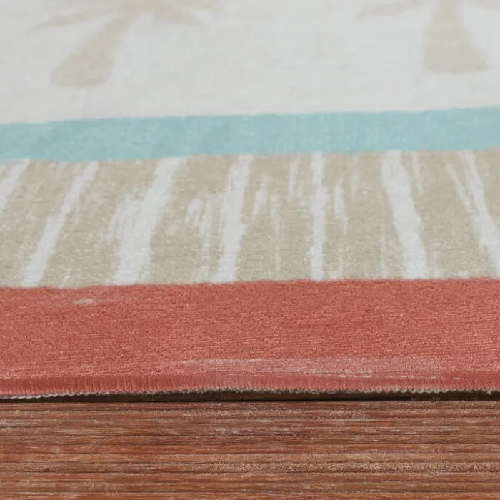 Outdoor-Teppich - Oasis Palm Blau Rot