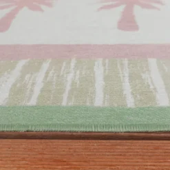 Outdoor-Teppich - Oasis Palm Rosa Grün