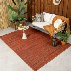 Outdoor Teppich - Torres Rot Meliert