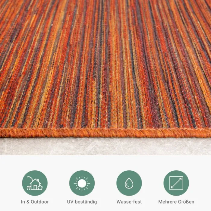 Outdoor Teppich - Torres Rot Meliert