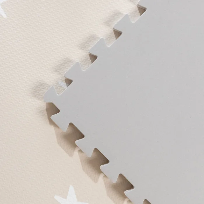 Puzzlematte - Alfie Stars Grau/Beige - 120x180cm