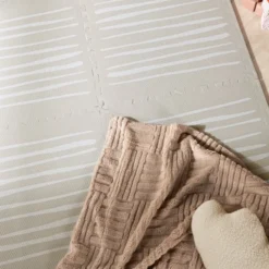 Puzzlematte - Alfie Stripes Grau/Beige - 120x180cm