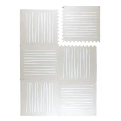 Puzzlematte - Alfie Stripes Grau/Beige - 120x180cm