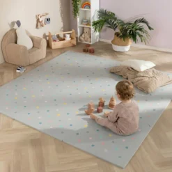 Puzzlematte - Alfie XL Dots Hellgrau - 180x180cm