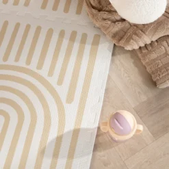 Puzzlematte - Alfie XL Grid Beige - 180x180cm