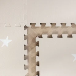 Puzzlematte - Alfie XL Stars Grau/Beige - 180x180cm