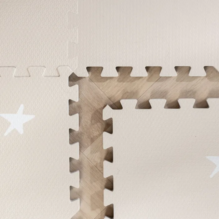 Puzzlematte - Alfie XL Stars Grau/Beige - 180x180cm