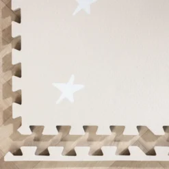 Puzzlematte - Alfie XL Stars Grau/Beige - 180x180cm