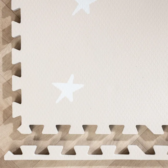 Puzzlematte - Alfie XL Stars Grau/Beige - 180x180cm
