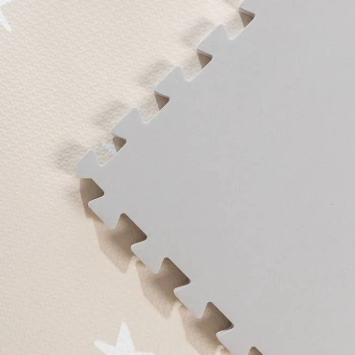 Puzzlematte - Alfie XL Stars Grau/Beige - 180x180cm