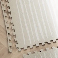 Puzzlematte - Alfie XL Stripes Grau/Beige - 180x180cm