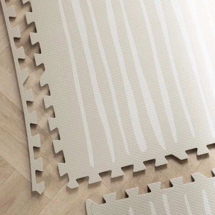 Puzzlematte - Alfie XL Stripes Grau/Beige - 180x180cm