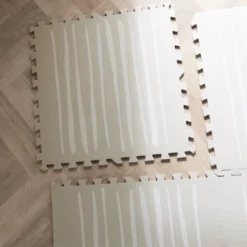 Puzzlematte - Alfie XL Stripes Grau/Beige - 180x180cm