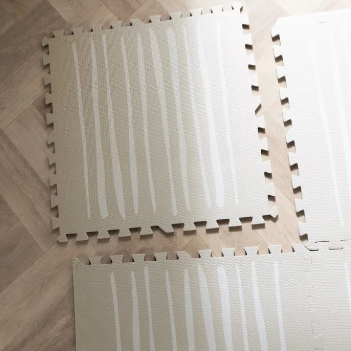Puzzlematte - Alfie XL Stripes Grau/Beige - 180x180cm
