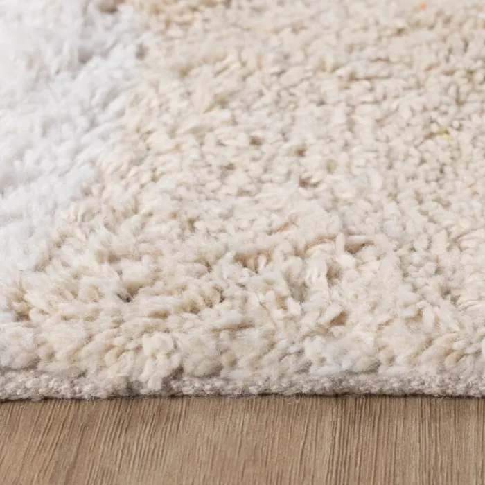 Retro Teppich - Gambit Creme Weiß