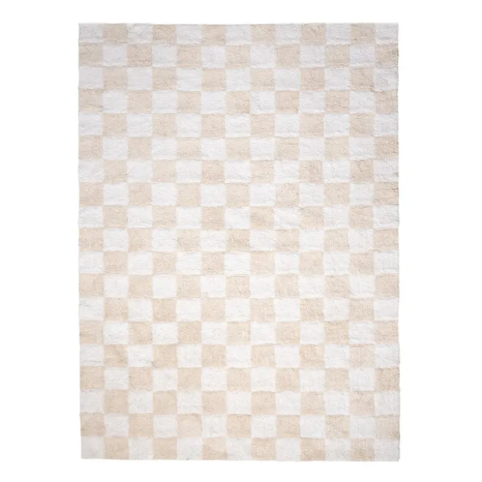 Retro Teppich - Gambit Creme Weiß