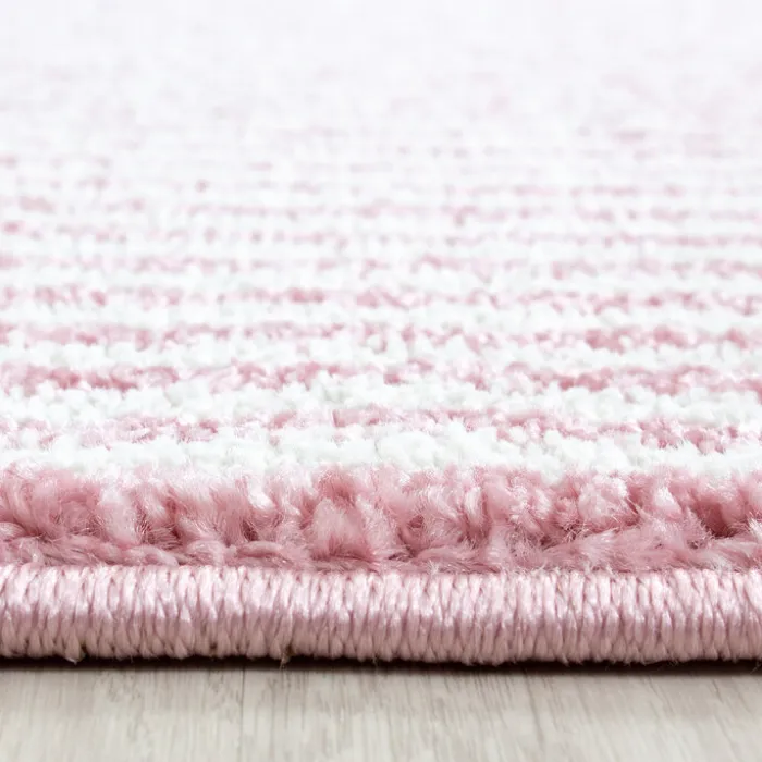 Runder Kinderteppich - Ava Bunt Rosa