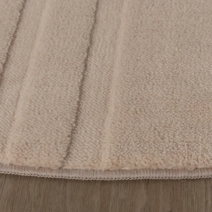 Runder Teppich Wohnzimmer - Charm Curves Beige