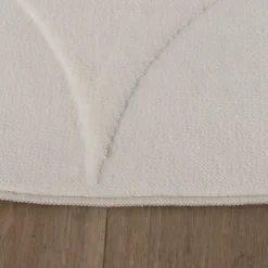 Runder Teppich Wohnzimmer - Charm Circles Weiß