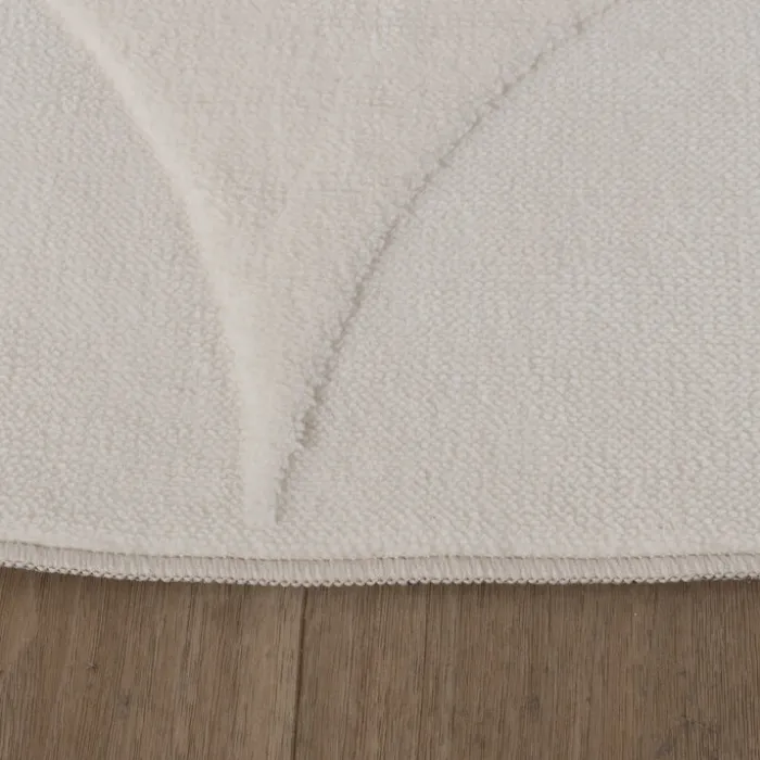 Runder Teppich Wohnzimmer - Charm Circles Weiß