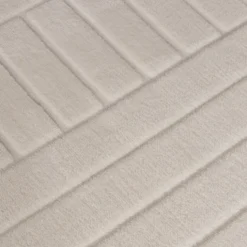 Runder Teppich Wohnzimmer - Charm Arches Weiß