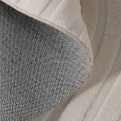 Runder Teppich Wohnzimmer - Charm Curves Weiß