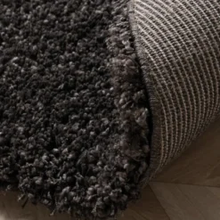 Runder Wohnzimmer Teppich - Yves Anthrazit
