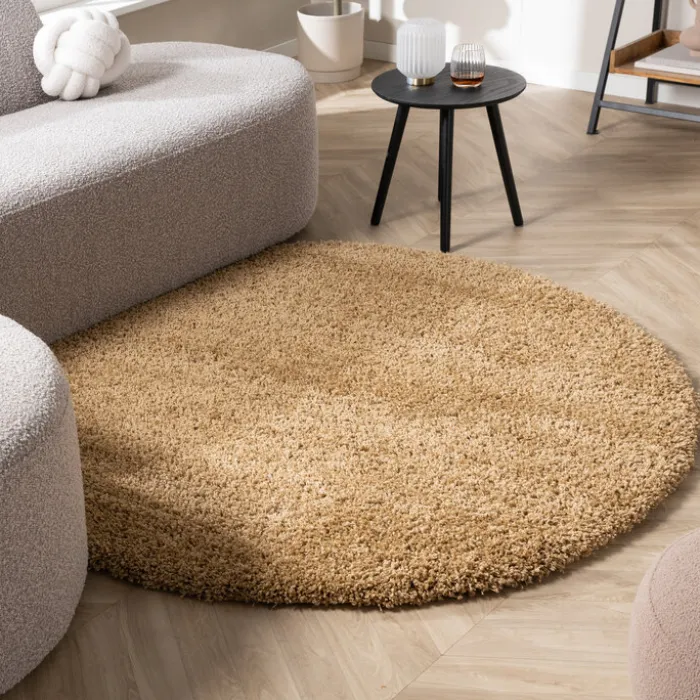 Runder Wohnzimmer Teppich - Yves Gold