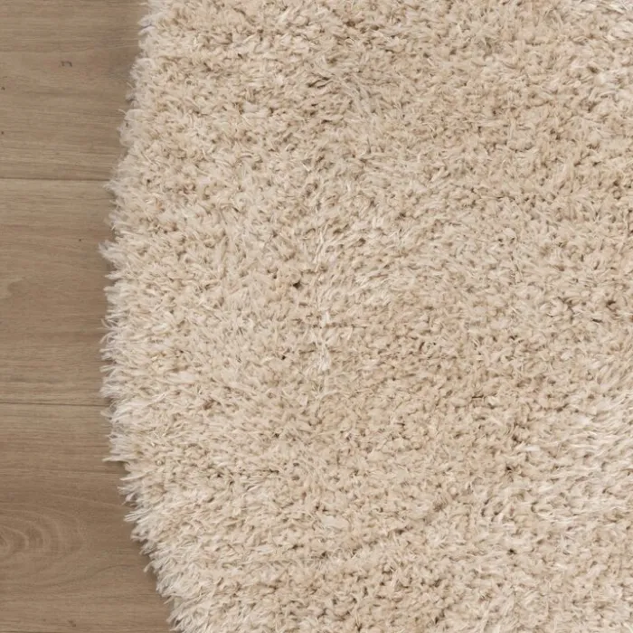 Shaggy Teppich Rund - Blaze Beige
