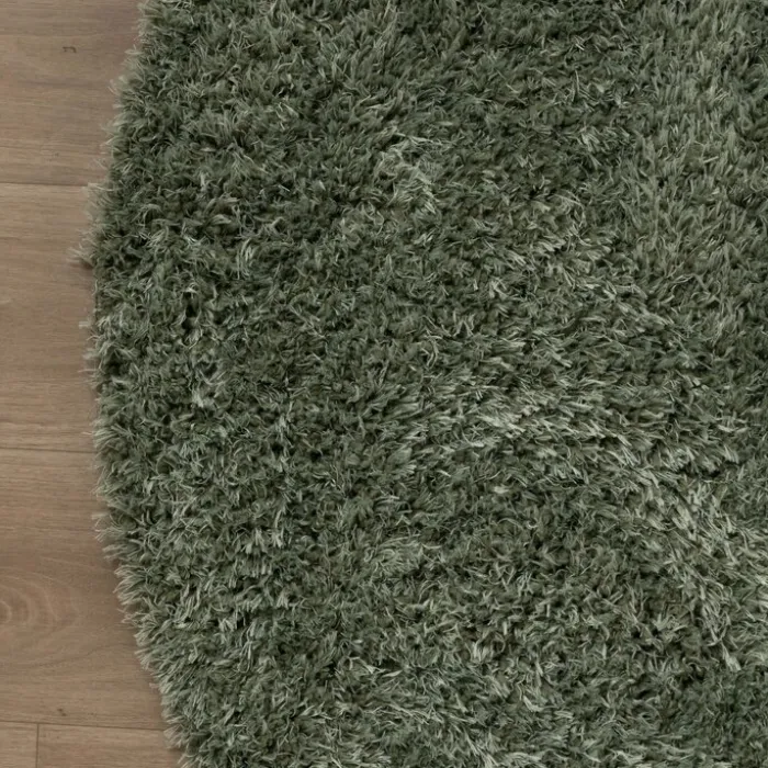 Shaggy Teppich Rund - Blaze Grün
