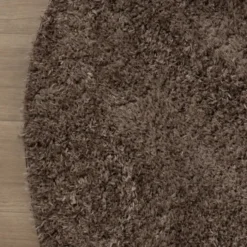 Shaggy Teppich Rund - Blaze Taupe