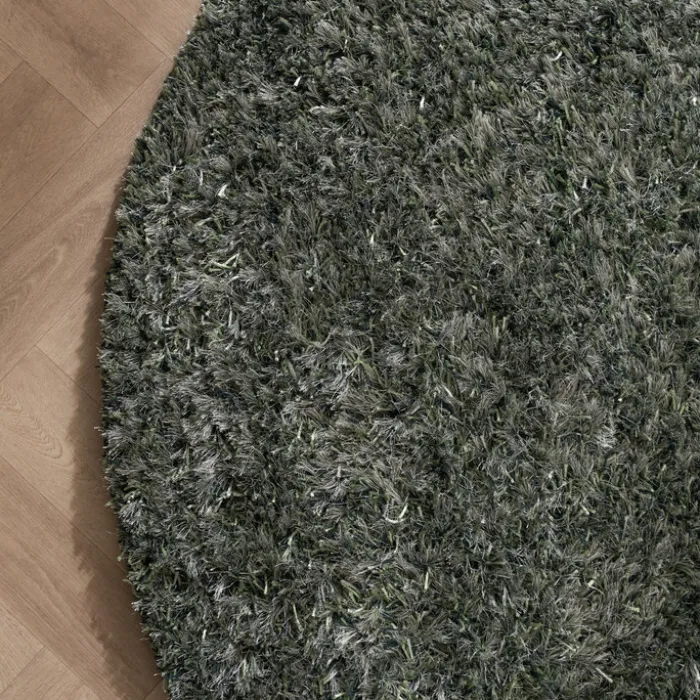 Shaggy Teppich Rund - Grace Grün