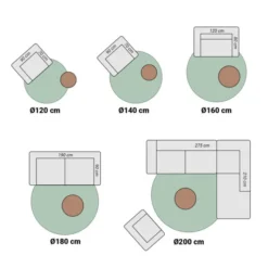 Shaggy Teppich Rund - Grace Weiß