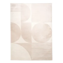 Skandinavischer Teppich - Aurora Circles Beige