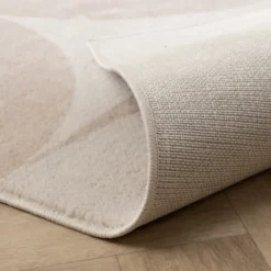Skandinavischer Teppich - Aurora Circles Beige