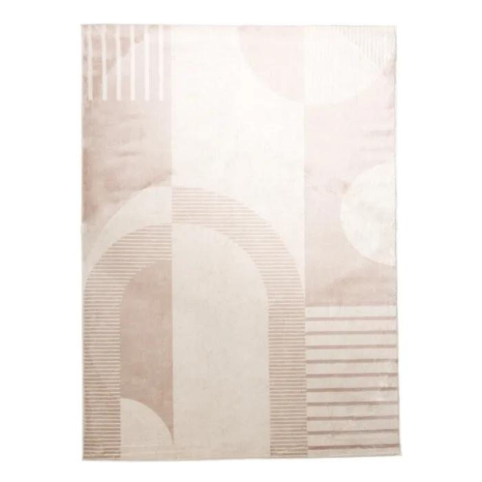 Skandinavischer Teppich - Aurora Shapes Beige