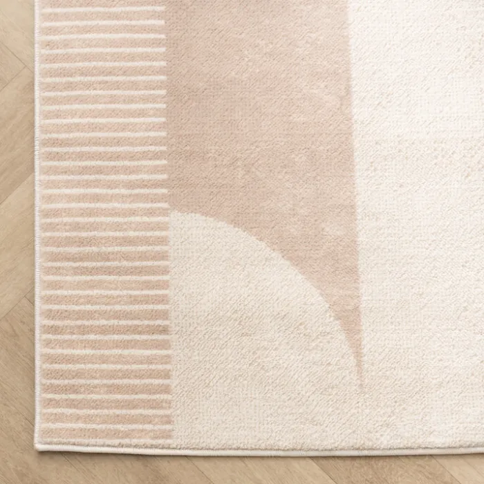 Skandinavischer Teppich - Aurora Shapes Beige