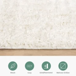 Skandinavischer Teppich - Lova Maze Creme