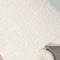 Skandinavischer Teppich - Lova Maze Creme