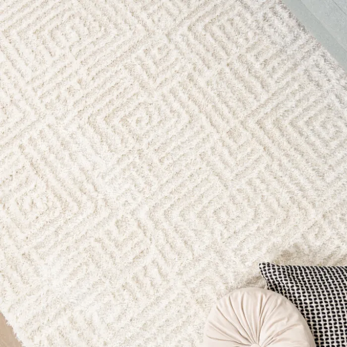 Skandinavischer Teppich - Lova Maze Creme