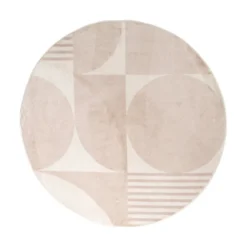 Skandinavischer Teppich Rund - Aurora Circles Beige