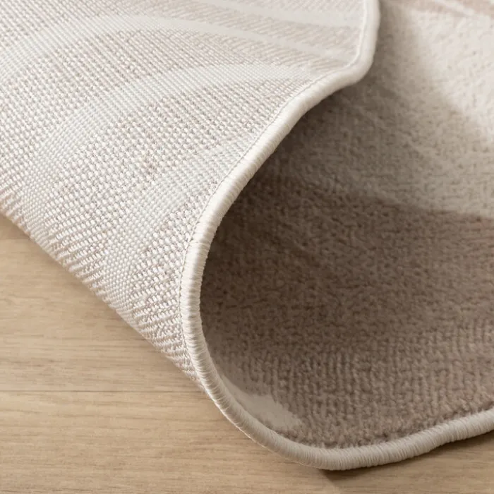 Skandinavischer Teppich Rund - Aurora Shapes Beige